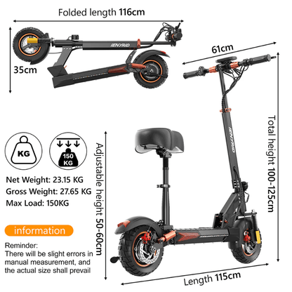 IENYRID M4 Pro S+ (12.5A) electric scooter - Buy Electric Scooters UK